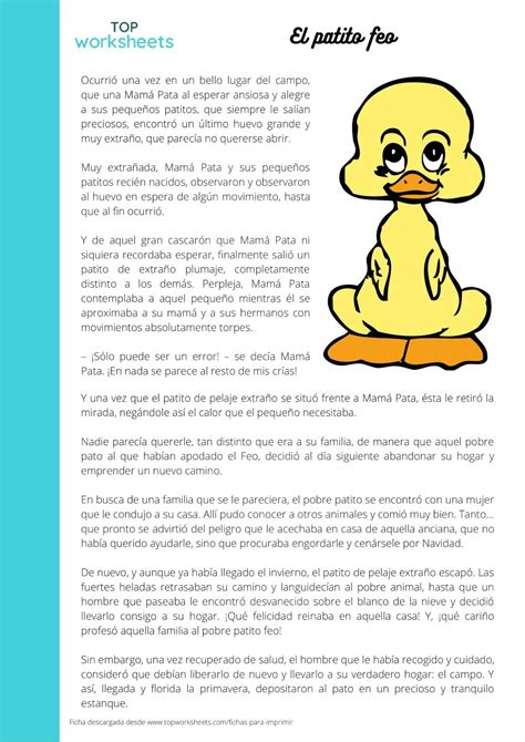 personajes del patito feo para imprimir|Cuento del patito feo 